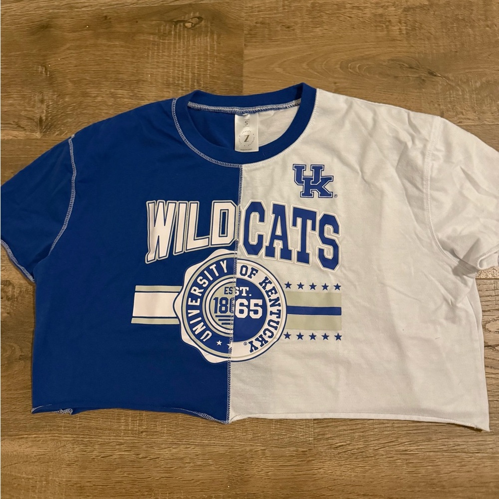 Wildcats Women's Crop Top - Blue and White